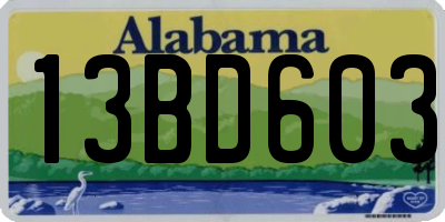AL license plate 13BD603