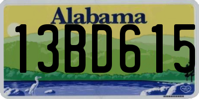 AL license plate 13BD615