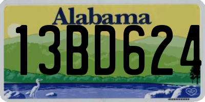 AL license plate 13BD624