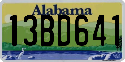 AL license plate 13BD641