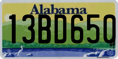 AL license plate 13BD650