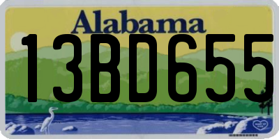 AL license plate 13BD655