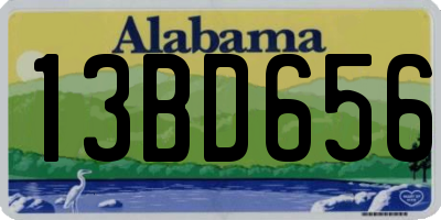 AL license plate 13BD656