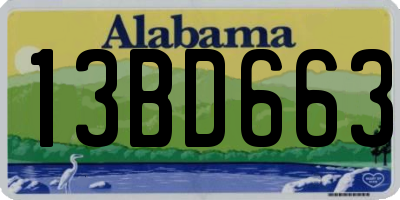 AL license plate 13BD663