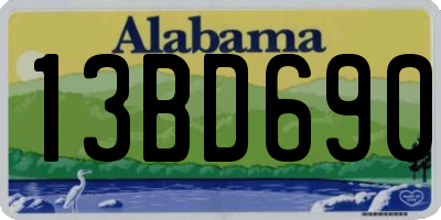 AL license plate 13BD690