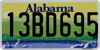 AL license plate 13BD695