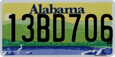 AL license plate 13BD706