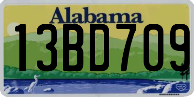 AL license plate 13BD709