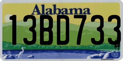 AL license plate 13BD733