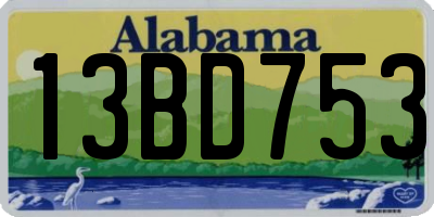 AL license plate 13BD753