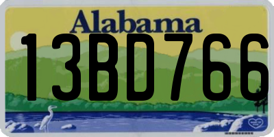 AL license plate 13BD766