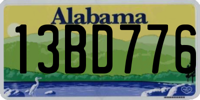 AL license plate 13BD776