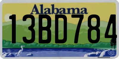 AL license plate 13BD784