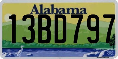 AL license plate 13BD797
