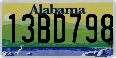 AL license plate 13BD798