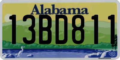 AL license plate 13BD811