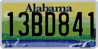 AL license plate 13BD841