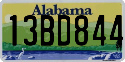 AL license plate 13BD844