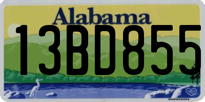 AL license plate 13BD855