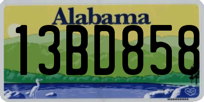 AL license plate 13BD858