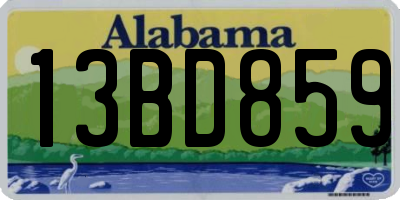 AL license plate 13BD859