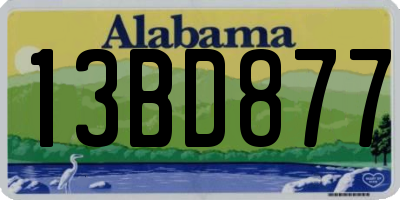 AL license plate 13BD877