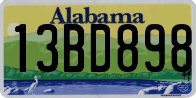 AL license plate 13BD898