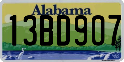 AL license plate 13BD907