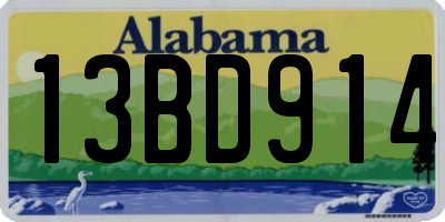 AL license plate 13BD914