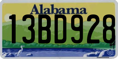 AL license plate 13BD928