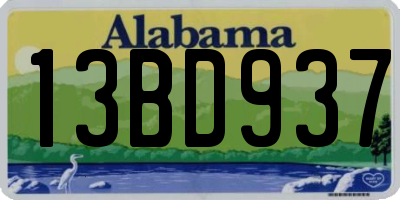 AL license plate 13BD937