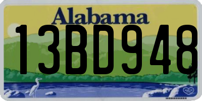 AL license plate 13BD948