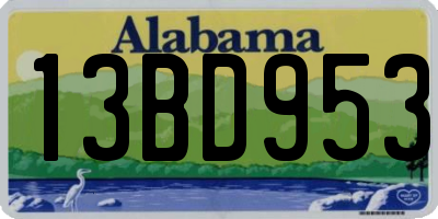 AL license plate 13BD953