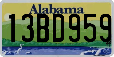 AL license plate 13BD959