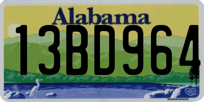 AL license plate 13BD964