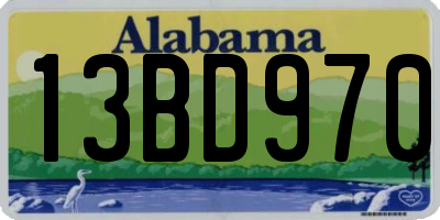 AL license plate 13BD970