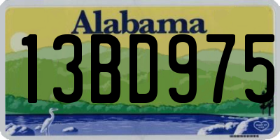AL license plate 13BD975