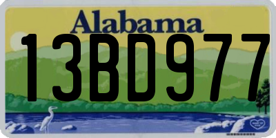 AL license plate 13BD977