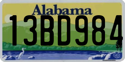 AL license plate 13BD984