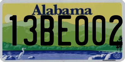 AL license plate 13BE002