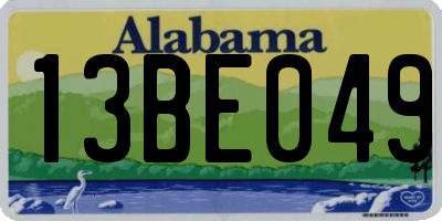 AL license plate 13BE049