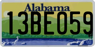 AL license plate 13BE059