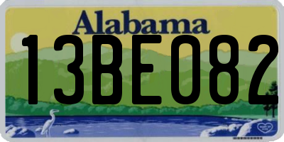 AL license plate 13BE082