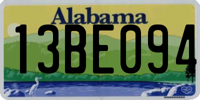 AL license plate 13BE094