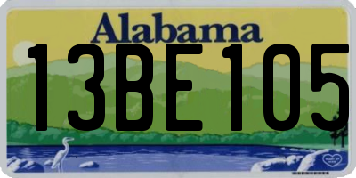 AL license plate 13BE105
