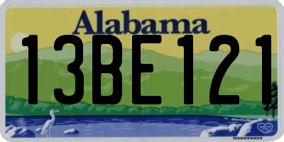 AL license plate 13BE121