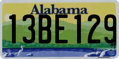 AL license plate 13BE129