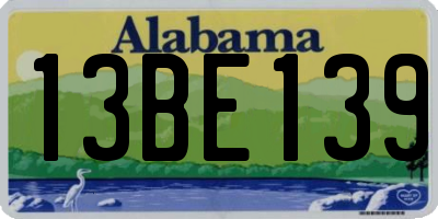 AL license plate 13BE139