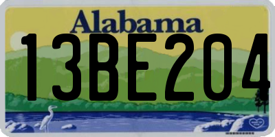 AL license plate 13BE204