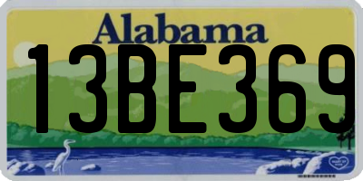 AL license plate 13BE369